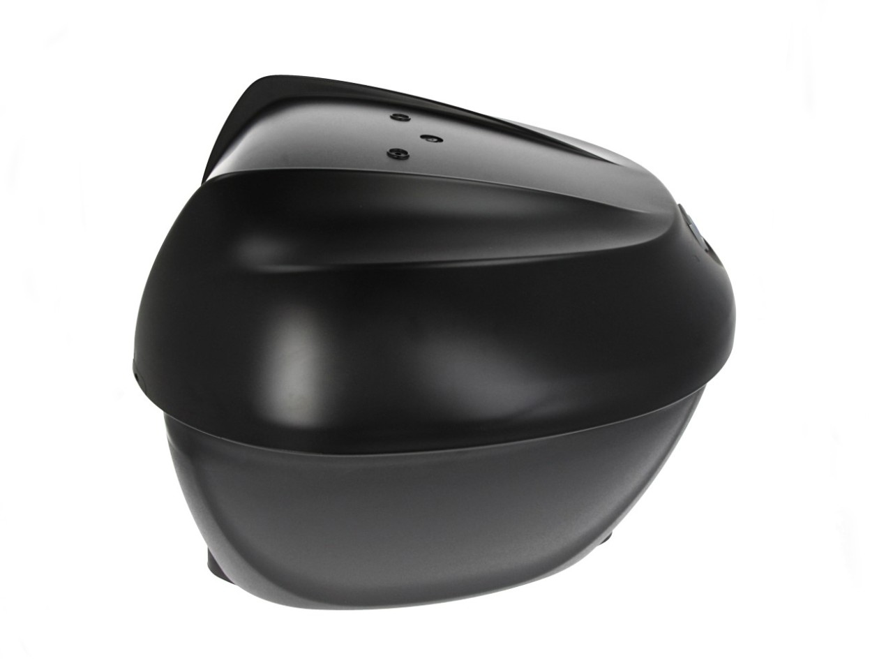 Top Case Kit 36 l. Noir Meteora 93/B Original Piaggio pour Beverly HPE (plaque de maintien incluse)