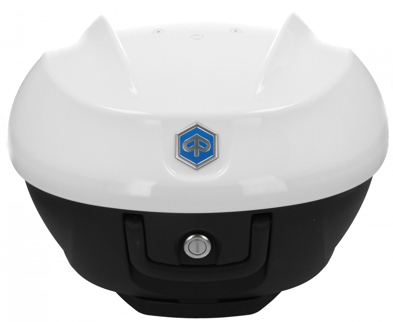 Top Case Kit 36 l. Blanc Luna 533 Original Piaggio pour Beverly HPE (plaque de maintien incluse)
