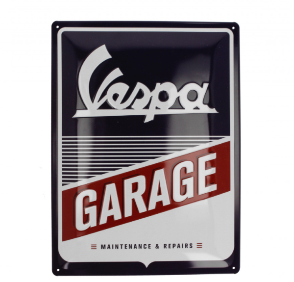 Plaque métallique Vespa Garage Vespa
