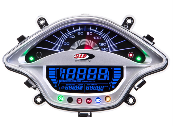 Jauge de moto à affichage numérique LED modifiée par tachymètre de