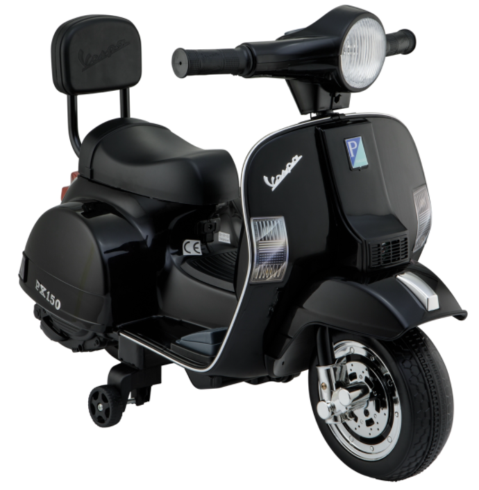Vespa Moto Electrique Pour Enfants 6V, Roues Auxiliaires, Scooter